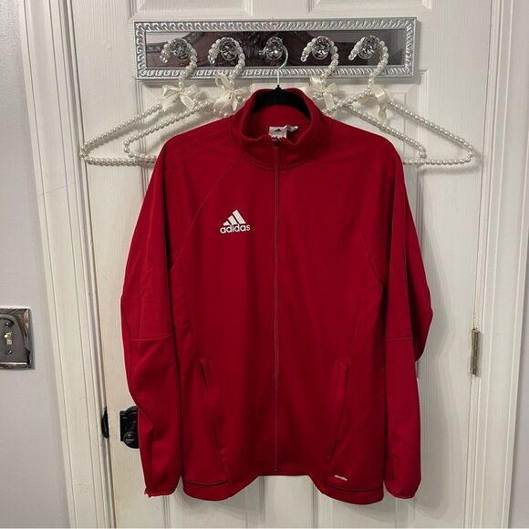 Adidas Red Full-Zip Jacket - Picture 1 of 8